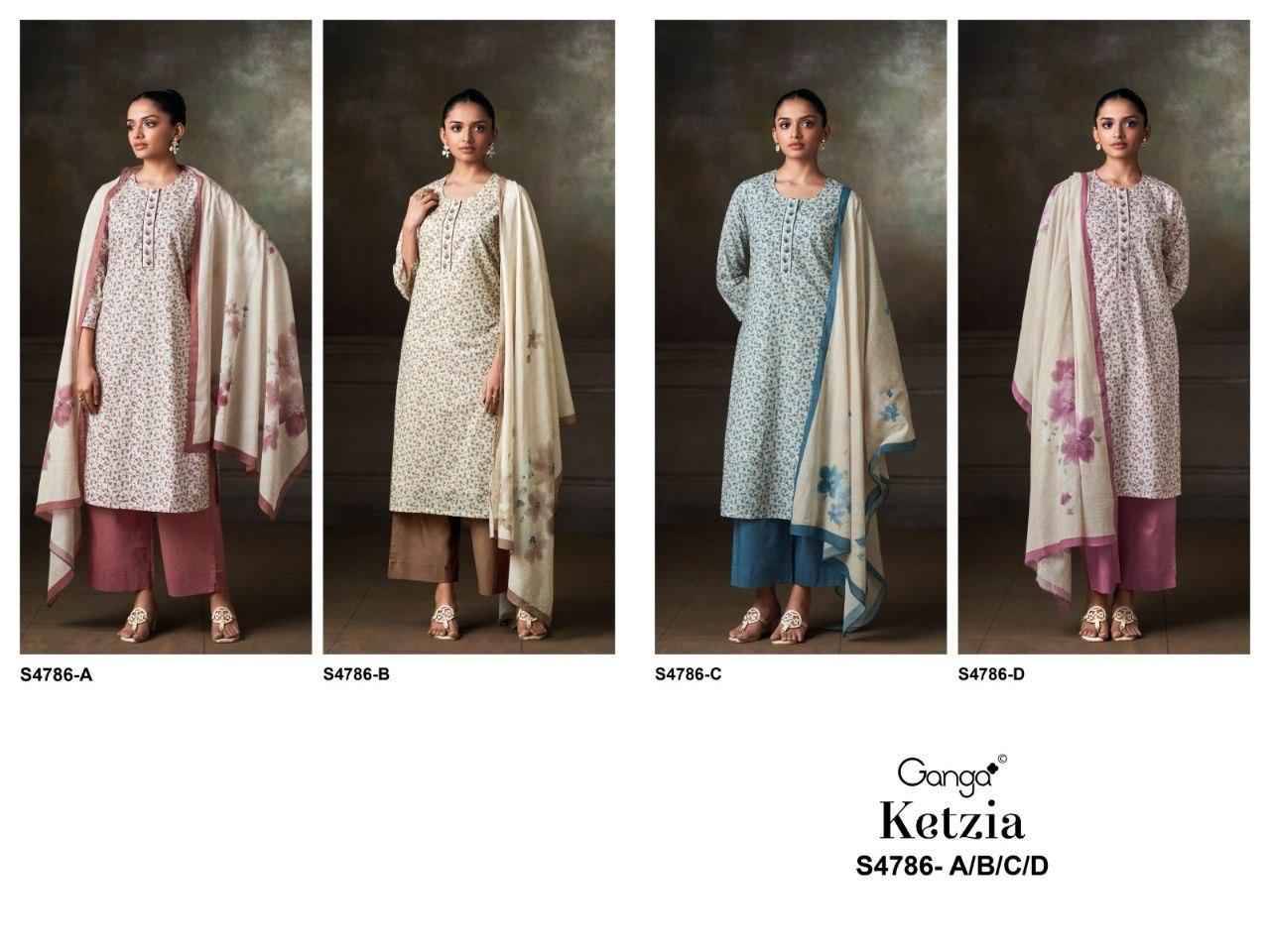 KETZIA 4786 Series By Ganga Fashion Beautiful Festive Suits Stylish Colorful Fancy Casual Wear & Ethnic Wear PREMIUM COTTON Print Dresses At Wholesale Price